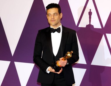 Rami Malek 91 yıllık Akademi Ödülleri - basın odası Loews Hotel Hollywood, ABD'de 24 Şubat 2019 düzenlenen.