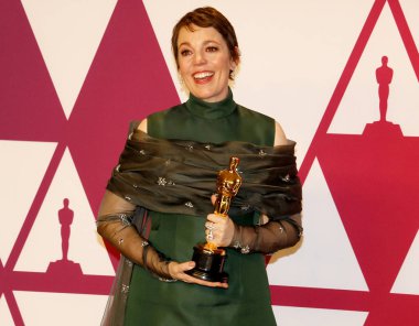 Olivia Colman 91 yıllık Akademi Ödülleri - basın odası Loews Hotel Hollywood, ABD'de 24 Şubat 2019 düzenlenen.