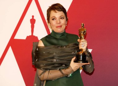 Olivia Colman 91 yıllık Akademi Ödülleri - basın odası Loews Hotel Hollywood, ABD'de 24 Şubat 2019 düzenlenen.
