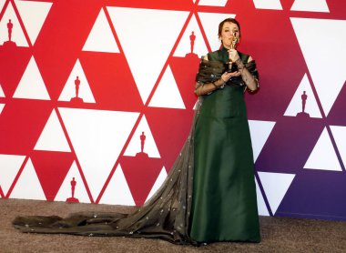 Olivia Colman 91 yıllık Akademi Ödülleri - basın odası Loews Hotel Hollywood, ABD'de 24 Şubat 2019 düzenlenen.