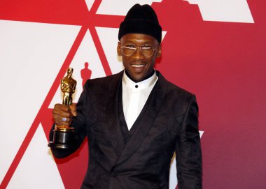 Mahershala Ali 91 yıllık Akademi Ödülleri - basın odası Loews Hotel Hollywood, ABD'de 24 Şubat 2019 düzenlenen.