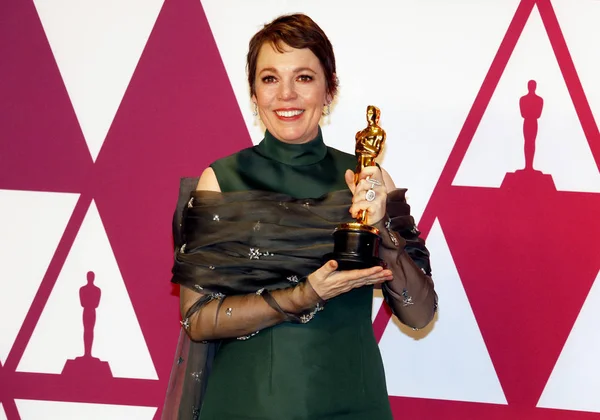 Olivia Colman 91 yıllık Akademi Ödülleri - basın odası Loews Hotel Hollywood, ABD'de 24 Şubat 2019 düzenlenen.