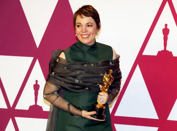 Olivia Colman 91 yıllık Akademi Ödülleri - basın odası Loews Hotel Hollywood, ABD'de 24 Şubat 2019 düzenlenen.
