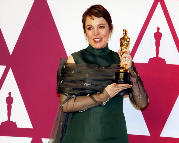 Olivia Colman 91 yıllık Akademi Ödülleri - basın odası Loews Hotel Hollywood, ABD'de 24 Şubat 2019 düzenlenen.