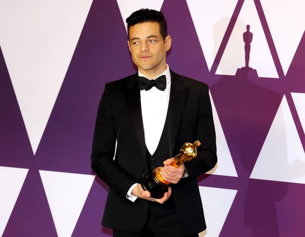 Rami Malek 91St Annual Academy Awards Lehdistöhuoneessa Joka Pidettiin Loews — kuvapankkivalokuva