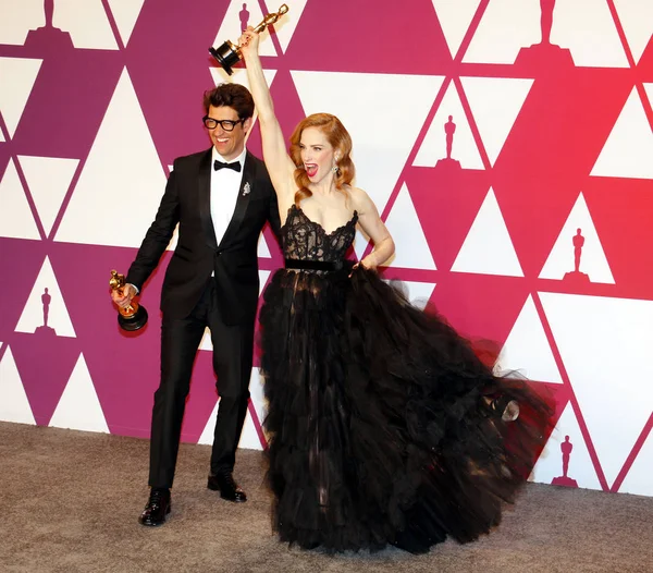 Guy Nattiv ve Jaime Ray Newman 91 yıllık Akademi Ödülleri - basın odası Loews Hotel Hollywood, ABD'de 24 Şubat 2019 düzenlenen.