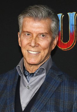 spiker Michael Buffer 'Dumbo' Dünya galasında Hollywood, ABD El Capitan Tiyatrosunda 11 Mart 2019 düzenlenen.