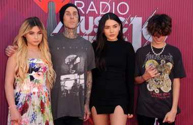 14 Mart 2019 Los Angeles, ABD Microsoft Theater Alabama Barker, Travis Barker ve Atiana De La Hoya 2019 iheartradio Müzik Ödülleri, düzenlenen.
