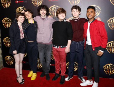 Sophia Lillis, Finn Wolfhard, Jeremy Ray Taylor, Wyatt Oleff, seçilmiş Jacobs ve Jack Dylan Grazer 2019 Cinemacon - Warner Bros. resimler 'büyük resim' sunu Caesars Palace Las Vegas, ABD 2 Nisan 2019 düzenlenen.