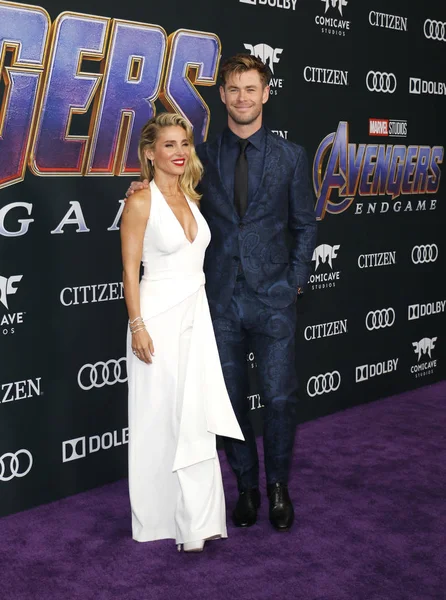 Chris Hemsworth Elsa Pataky Estreno Mundial Avengers Endgame Celebrado Centro —  Fotos de Stock