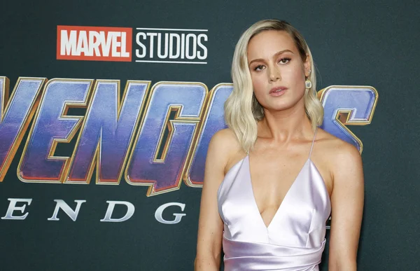 Atriz Brie Larson Estreia Mundial Avengers Endgame Realizada Convention Center — Fotografia de Stock