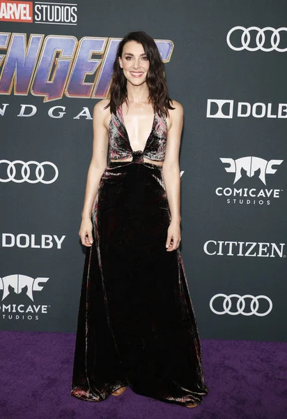 Actress Emma Lahana World Premiere Avengers Endgame Held Convention Center — Stock Photo, Image