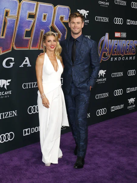 Chris Hemsworth Elsa Pataky World Premiere Avengers Endgame Held Convention — Stock Photo, Image