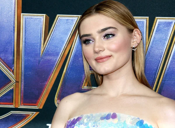 Actress Meg Donnelly World Premiere Avengers Endgame Held Convention Center — Stock Photo, Image