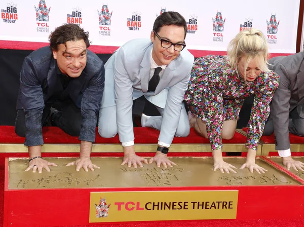 Johnny Galecki, Jim Parsons, Kaley Cuoco — Stok fotoğraf