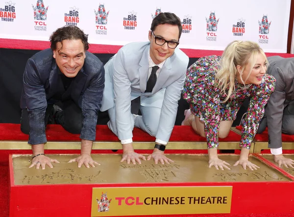 Johnny Galecki, Jim Parsons, Kaley Cuoco — Stok fotoğraf