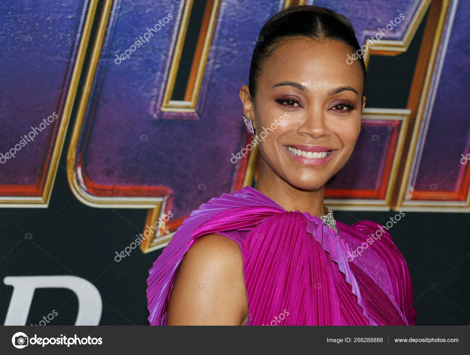 Actress Zoe Saldana World Premiere Avengers Endgame Held