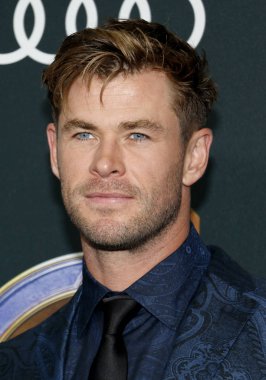 aktör Chris Hemsworth 22 Nisan 2019 tarihinde Los Angeles, ABD'deki La Convention Center'da düzenlenen 'Avengers: Endgame'in Dünya prömiyerinde.