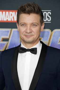 aktör Jeremy Renner 22 Nisan 2019 tarihinde Los Angeles, ABD'deki La Convention Center'da düzenlenen 'Avengers: Endgame'in Dünya prömiyerinde.