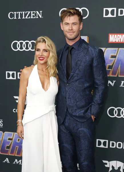 Elsa Pataky Chris Hemsworth World Premiere Avengers Endgame Held Convention — Stock Photo, Image