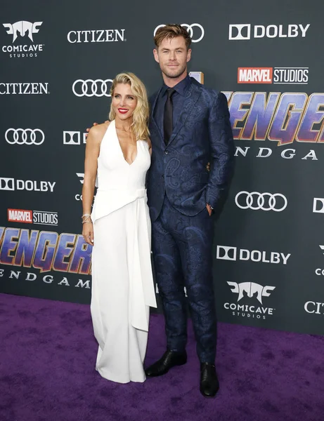 Elsa Pataky Chris Hemsworth Estreno Mundial Avengers Endgame Celebrado Centro —  Fotos de Stock