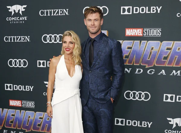 Elsa Pataky Chris Hemsworth World Premiere Avengers Endgame Held Convention — Stock Photo, Image