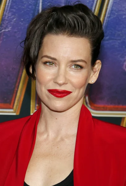 Actress Evangeline Lilly World Premiere Avengers Endgame Held Convention Center — Stock Photo, Image