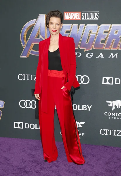 Actriz Evangeline Lilly Estreno Mundial Avengers Endgame Celebrado Centro Convenciones — Foto de Stock