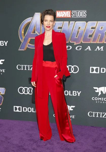 Actriz Evangeline Lilly Estreno Mundial Avengers Endgame Celebrado Centro Convenciones — Foto de Stock