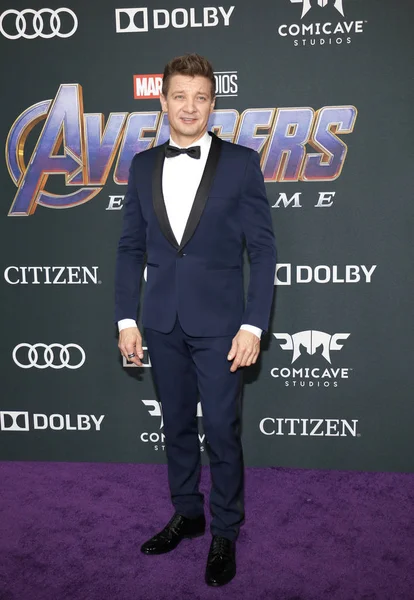 Aktor Jeremy Renner Premier Dunia Avengers Endgame Diadakan Convention Center — Stok Foto