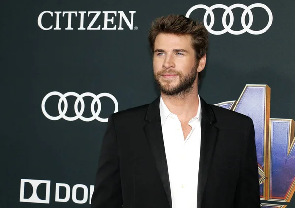 Actor Liam Hemsworth Estreno Mundial Avengers Endgame Celebrado Centro Convenciones — Foto de Stock