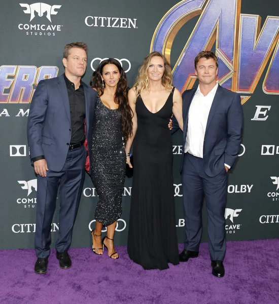 Matt Damon Luciana Barroso Samantha Hemsworth Und Luke Hemsworth Bei — Stockfoto