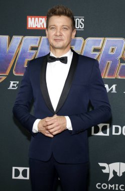 aktör Jeremy Renner 22 Nisan 2019 tarihinde Los Angeles, ABD'deki La Convention Center'da düzenlenen 'Avengers: Endgame'in Dünya prömiyerinde.
