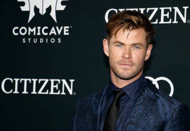 aktör Chris Hemsworth 22 Nisan 2019 tarihinde Los Angeles, ABD'deki La Convention Center'da düzenlenen 'Avengers: Endgame'in Dünya prömiyerinde.