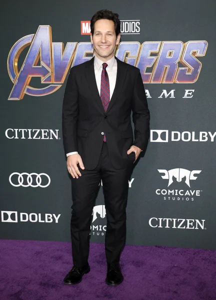 Aktor Paul Rudd Premier Dunia Avengers Endgame Diadakan Convention Center — Stok Foto