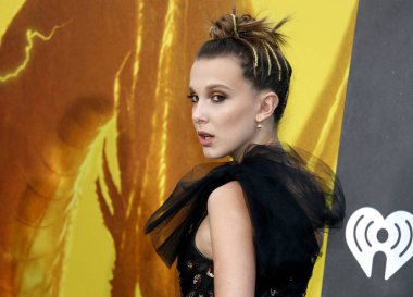 aktris Millie Bobby Brown Hollywood'da Tcl Çin Tiyatrosu'nda düzenlenen 'Godzilla: King of The Monsters' Los Angeles galasında, Abd Mayıs'ta 18, 2019.