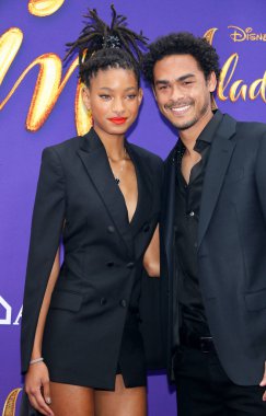 Trey Smith ve Willow Smith 21 Mayıs 2019'da Abd'nin Hollywood'daki El Capitan Tiyatrosu'nda düzenlenen 'Aladdin'in Los Angeles galasında.