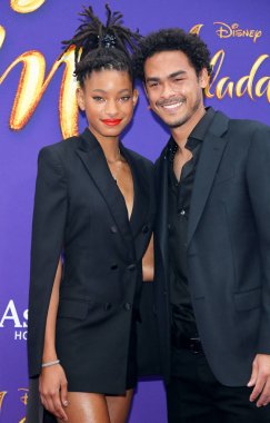 Trey Smith ve Willow Smith 21 Mayıs 2019'da Abd'nin Hollywood'daki El Capitan Tiyatrosu'nda düzenlenen 'Aladdin'in Los Angeles galasında.