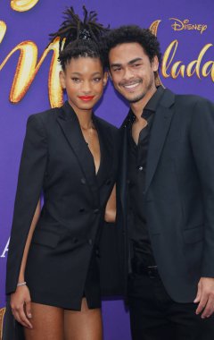 Trey Smith ve Willow Smith 21 Mayıs 2019'da Abd'nin Hollywood'daki El Capitan Tiyatrosu'nda düzenlenen 'Aladdin'in Los Angeles galasında.