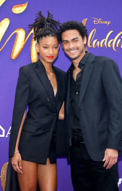 Trey Smith ve Willow Smith 21 Mayıs 2019'da Abd'nin Hollywood'daki El Capitan Tiyatrosu'nda düzenlenen 'Aladdin'in Los Angeles galasında.