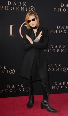 müzisyen Yoshiki, 4 Haziran 2019'da Hollywood,ABD'deki Tcl Chinese Theatre'da düzenlenen 'Dark Phoenix'in Los Angeles galasında.