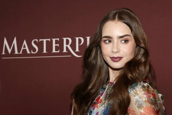 Attrice Lily Collins Les Miserables Photo Call Tenutosi Presso Linwood — Foto Stock