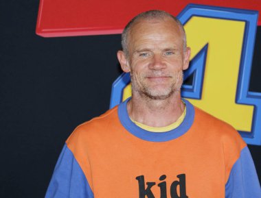 müzisyen Flea 11 Haziran 2019'da Hollywood, ABD'deki El Capitan Tiyatrosu'nda düzenlenen 'Oyuncak Hikayesi 4'ün dünya prömiyerinde.