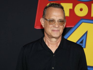 aktör Tom Hanks 11 Haziran 2019'da Hollywood, ABD'deki El Capitan Tiyatrosu'nda düzenlenen 'Oyuncak Hikayesi 4'ün Dünya prömiyerinde.
