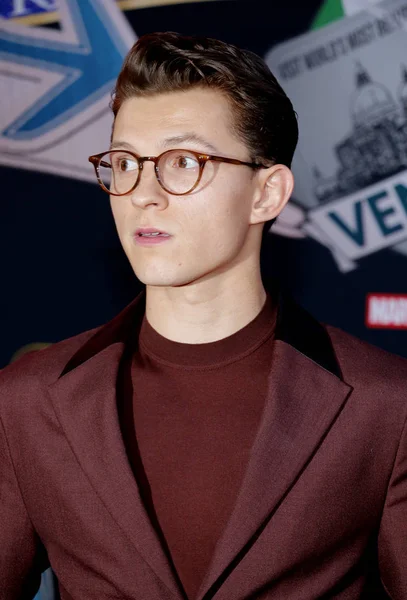 Schauspieler Tom Holland Bei Der Weltpremiere Von Spider Man Far — Stockfoto