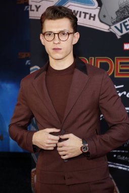 aktör Tom Holland 26 Haziran 2019 tarihinde Hollywood'daki Tcl Çin Tiyatrosu'nda düzenlenen 'Spider-Man Far From Home' dünya prömiyerinde.