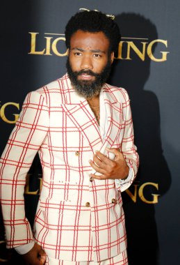 aktör Donald Glover nam-ı diğer Çocuksu Gambino, 9 Temmuz 2019'da Abd'nin Hollywood'daki Dolby Tiyatrosu'nda düzenlenen 'Aslan Kral'ın Dünya prömiyerinde.