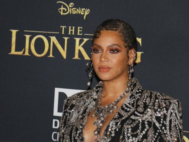 singer Beyonce at the World premiere of 'The Lion King' held at the Dolby Theatre in Hollywood, USA on July 9, 2019.
