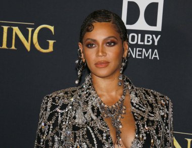 singer Beyonce at the World premiere of 'The Lion King' held at the Dolby Theatre in Hollywood, USA on July 9, 2019.