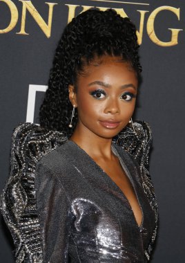 aktris Skai Jackson 9 Temmuz 2019 tarihinde Hollywood'daki Dolby Tiyatrosu'nda düzenlenen 'Aslan Kral'ın Dünya prömiyerinde.